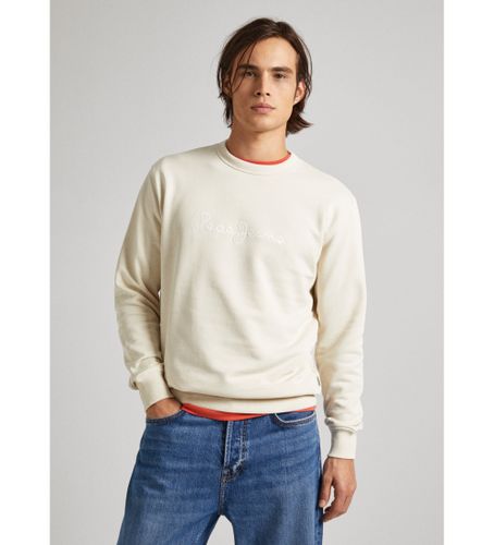 Til mænd. PM582574 Sweatshirt Joe off-white (M), , Casual, Bomuld, Lange ærmer, Bæredygtig - Pepe Jeans - Modalova