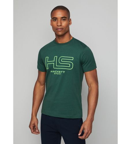 Til mænd. HM500804 T-shirt med logo, (M), Casual, Bomuld, Korte ærmer - Hackett London - Modalova