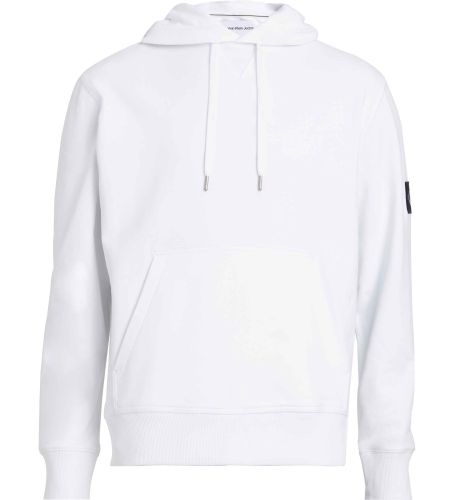 Til mænd. J30J323430 Badge hættetrøje (S), Casual, Bomuld, Lange ærmer - Calvin Klein Jeans - Modalova