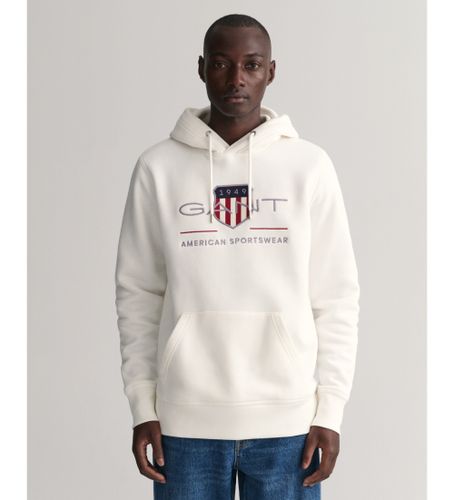 Til mænd. 2047082 Archive Shield hættetrøje off-white (XXS), , Casual, Bomuld, Lange ærmer - Gant - Modalova