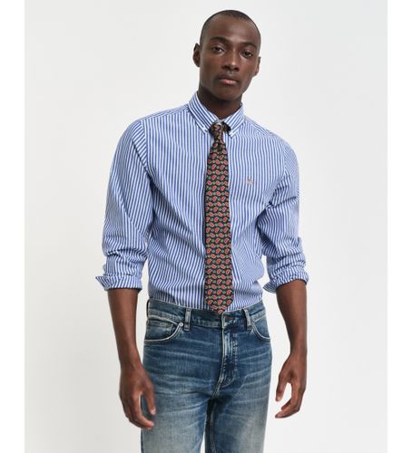 Til mænd. 3000132 Slim Fit stribet poplinskjorte (S), Casual, Bomuld, Klassisk, Lange ærmer - Gant - Modalova