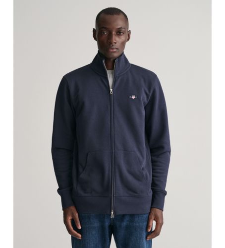 Til mænd. 2008006 Shield hættetrøje med lynlås navy (S), Casual, Bomuld, Lange ærmer - Gant - Modalova