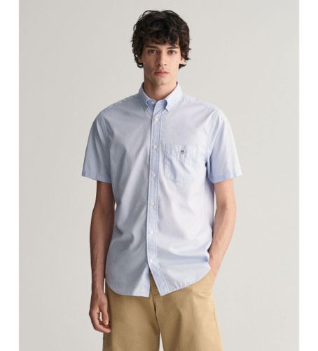 Til mænd. 3000101 Regular Fit kortærmet skjorte i poplin (S), Casual, Bomuld, Korte ærmer - Gant - Modalova