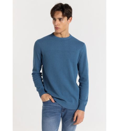 Til mænd. 176583903 boble-strikket trøje med rund halsudskæring (M), Casual, Bomuld, Lange ærmer - Lois Jeans - Modalova