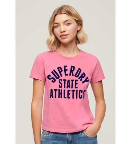Til kvinder. W1011421A Varsity fleecy t-shirt (S), Casual, Bomuld, Korte ærmer - Superdry - Modalova