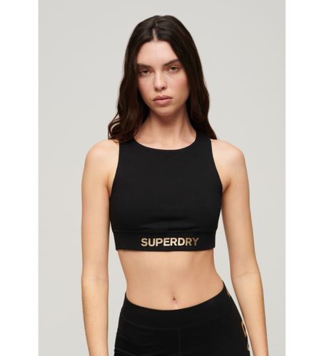 Til kvinder. W6011835A Sportswear logo sports-bh (10 = S), Bomuld, Multisport, Uden ærmer/stropper - Superdry - Modalova