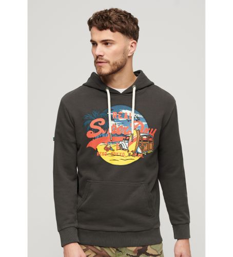 Til mænd. M2013785A Sweatshirt med hætte og logoprint Vintage (S), Casual, Bomuld - Superdry - Modalova