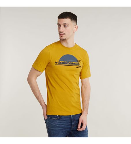 Til mænd. D24689-336-8171 Sunrise Slim T-shirt (L), Casual, Korte ærmer, Økologisk bomuld, Bæredygtig - G-Star - Modalova