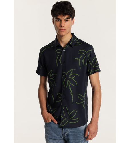 Til mænd. 145463908 Kortærmet skjorte med marineblåt (S), Casual, Viscose, Lange ærmer - Lois Jeans - Modalova