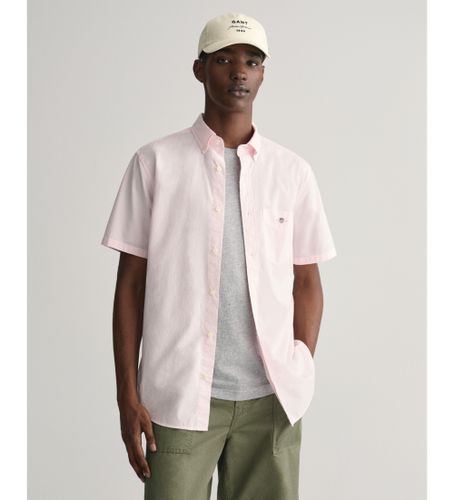 Til mænd. 3000101 Regular Fit kortærmet skjorte i poplin (L), Casual, Bomuld, Korte ærmer - Gant - Modalova