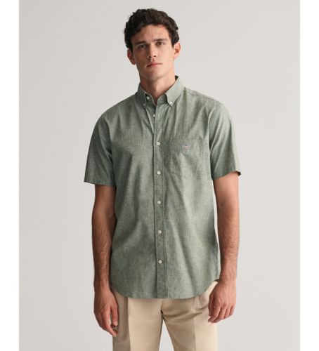 Til mænd. 3240101 Regular Fit kortærmet skjorte i bomuld og hør (4XL), Casual, Korte ærmer - Gant - Modalova