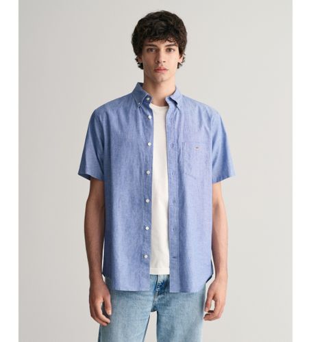 Til mænd. 3240101 Regular Fit kortærmet skjorte i bomuld og hør (4XL), Casual, Korte ærmer - Gant - Modalova