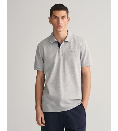 Til mænd. 2062026 Kontrastfarvet piqué-poloshirt (L), Casual, Bomuld, Korte ærmer - Gant - Modalova