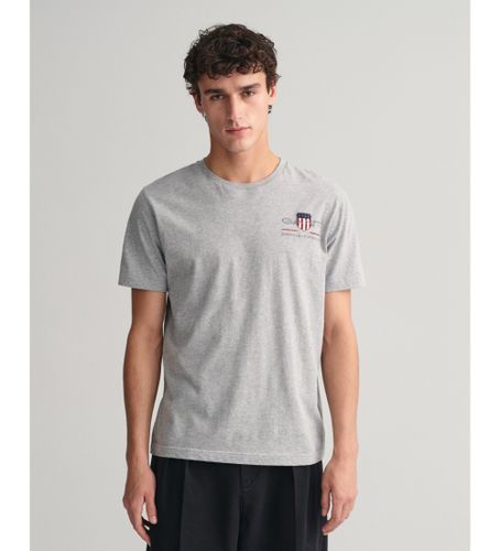 Til mænd. 2067004 Archive Shield T-shirt med gråt broderi (L), Casual, Bomuld, Korte ærmer, Bæredygtig - Gant - Modalova