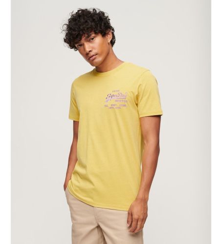 Til mænd. M1011859A T-shirt med gult Vintage-logo (S), Casual, Bomuld, Korte ærmer - Superdry - Modalova