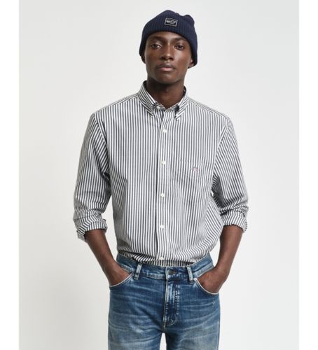 Til mænd. 3000130 Skjorte Regular Fit stribet poplinskjorte (L), Casual, Bomuld, Klassisk, Lange ærmer - Gant - Modalova