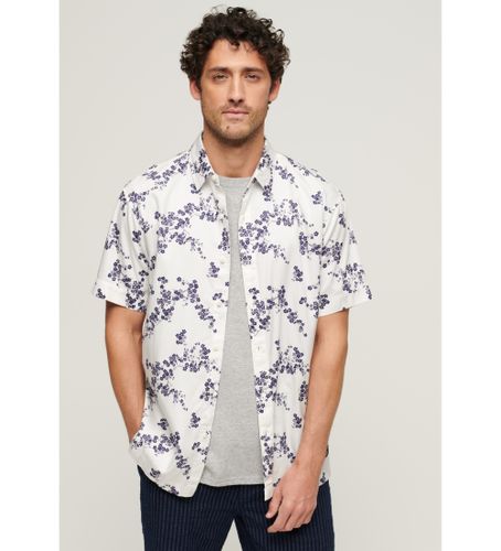 Til mænd. M4010514A Hawaiiskjorte med vintage-logo hvidt logo (S), Casual, Bomuld, Korte ærmer - Superdry - Modalova