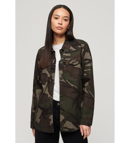 Til kvinder. W4010424A militær overtrøje (XS), Casual, Camouflage, Bomuld, Lange ærmer - Superdry - Modalova