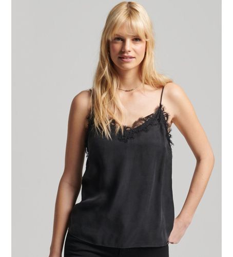 Til kvinder. W6011237A Eyelash tank top (XXS), Casual, Viscose, Uden ærmer/stropper - Superdry - Modalova