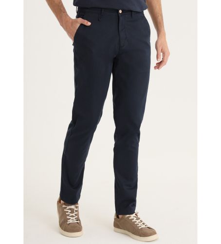 Til mænd. 800105385 Chino Slim Pants - Medium talje navy ribstrikket stof (28), Casual, Bomuld, Klassisk - Bendorff - Modalova