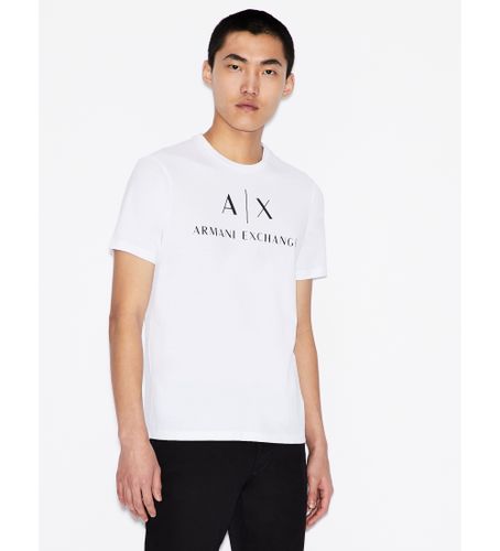 Til mænd. 8NZTCJZ8H4Z1100 Regular fit strik-T-shirt (L), Casual, Bomuld, Korte ærmer - Armani Exchange - Modalova