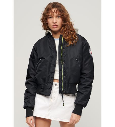 Til kvinder. W5011654A Bomberjakke med hætte i med hætte (L), Casual, Nylon, Lange ærmer - Superdry - Modalova