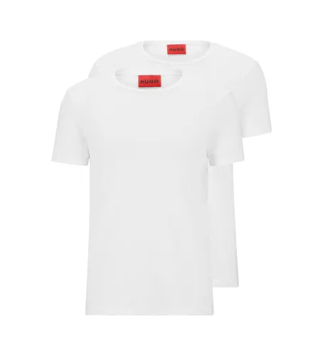 Til mænd. 50325440 Pakke 2 T-shirts Rund (L), Casual, Bomuld, Korte ærmer, Bæredygtig - HUGO - Modalova