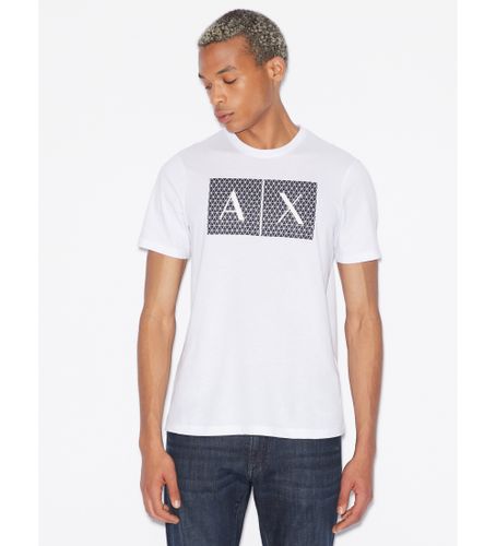 Til mænd. 8NZTCKZ8H4Z1100 Firkantet T-shirt (L), Casual, Bomuld, Korte ærmer - Armani Exchange - Modalova
