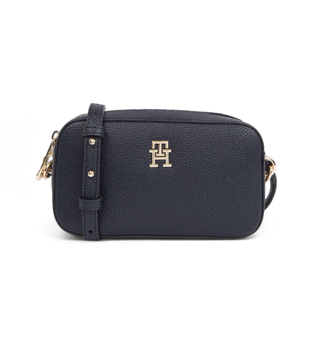 Til kvinder. AW0AW15179 TH Emblem-pungtaske med navyfarvet skulderrem (OSFA), , Casual, Polyuretan - Tommy Hilfiger - Modalova