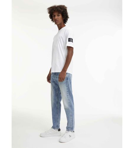 Til mænd. J30J323484 Almindelig T-shirt (XL), Casual, Korte ærmer, Økologisk bomuld, Bæredygtig - Calvin Klein Jeans - Modalova