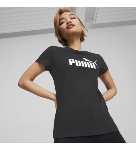 Til kvinder. 84830351 Essentials+ Metallic Logo T-shirt (S), Casual, Bomuld, Korte ærmer - Puma - Modalova