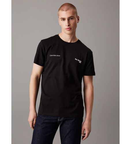 Til mænd. J30J326867 T-shirt med logo, (M), Casual, Korte ærmer, Økologisk bomuld, Bæredygtig - Calvin Klein Jeans - Modalova