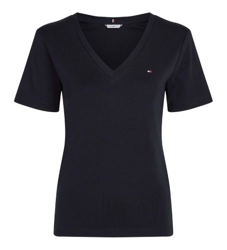 Til kvinder. WW0WW40584 Slim Cody T-shirt (XXS), Casual, Bomuld, Korte ærmer, Blå - Tommy Hilfiger - Modalova