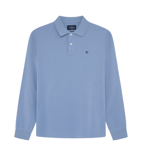 Til mænd. HM550887 Polo Slim Fit Logo (S), Casual, Bomuld, Lange ærmer - Hackett London - Modalova