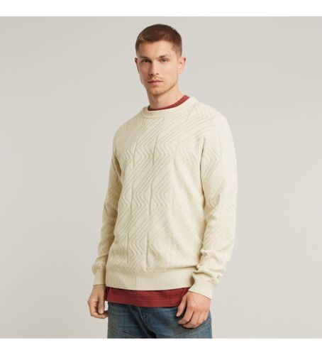 Til mænd. D25108-C259-1603 Sweatshirt Zig-Zag strukturstrikket (S), Casual, Økologisk bomuld, Bæredygtig - G-Star - Modalova