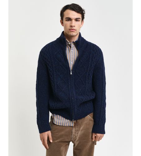 Til mænd. 8040201 Strikket cardigan med lynlås (L), Casual, Bæredygtig, Genbrugsuld - Gant - Modalova