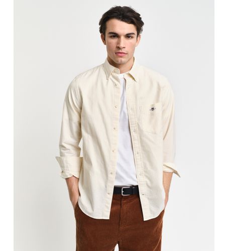 Til mænd. 3000230 regular fit Oxford-skjorte med fine striber (L), Casual, Bomuld, Lange ærmer - Gant - Modalova