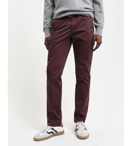 Til mænd. 1505221 Slim fit chino-bukser i bordeaux twill (31/34), Casual, Økologisk bomuld, Bæredygtig - Gant - Modalova