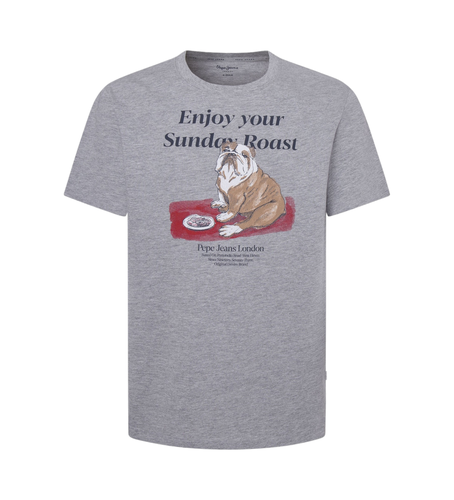 Til mænd. PM509622 Axel T-shirt (S), Casual, Korte ærmer, Økologisk bomuld, Bæredygtig - Pepe Jeans - Modalova