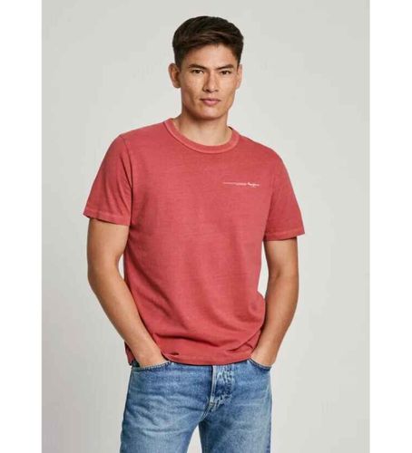 Til mænd. PM509626 Davy T-shirt (S), Casual, Korte ærmer, Økologisk bomuld, Bæredygtig - Pepe Jeans - Modalova