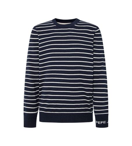 Til mænd. PM702479 New Andre Stripes Sweater Navy (XS), Casual, Bomuld - Pepe Jeans - Modalova