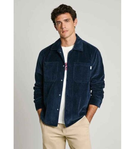 Til mænd. PM308737 Fløjlsbluse Melville navy (S), Casual, Bomuld, Lange ærmer - Pepe Jeans - Modalova