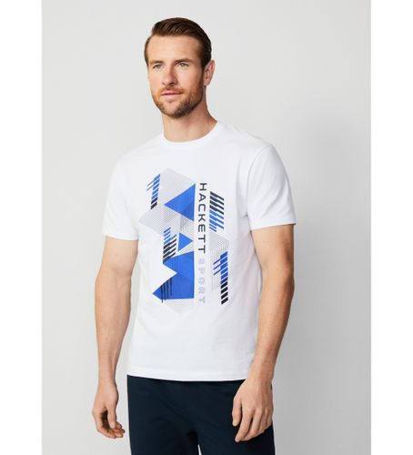 Til mænd. HM500831 Hs grafisk T-shirt (L), Casual, Bomuld, Korte ærmer - Hackett London - Modalova