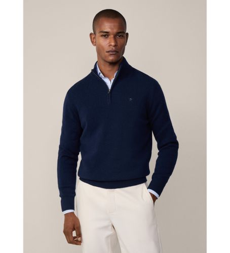Til mænd. HM703239 Navy uldtrøje (S), Casual, Bomuld - Hackett London - Modalova