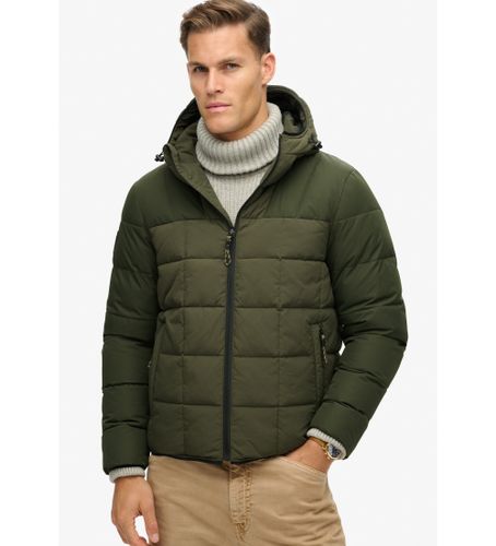 Til mænd. M5011935A Vatteret jakke med hætte Expedition green (XXL), Casual, , Genanvendt polister, Bæredygtig - Superdry - Modalova