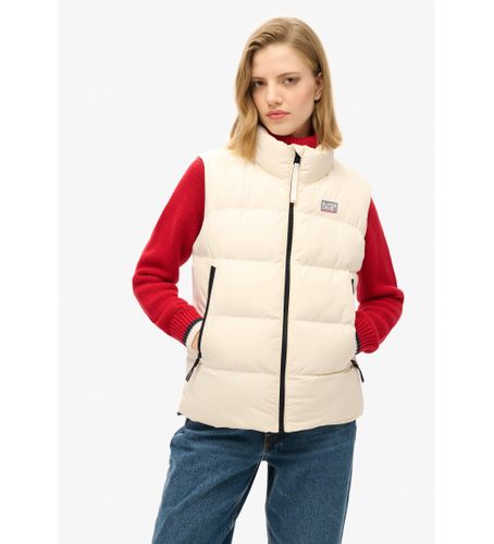 Til kvinder. W5011717A Puffer-vest off-white (S), , Casual, Genanvendt polister, Bæredygtig - Superdry - Modalova