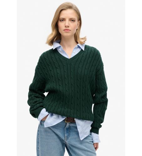 Til kvinder. W6110588A Pullover Oversize Cable (S/M), Casual, Bomuld - Superdry - Modalova