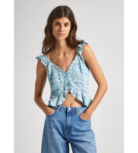 Til kvinder. PL304799 Hør-top Emilia (S), Casual, Linned, Uden ærmer/stropper - Pepe Jeans - Modalova