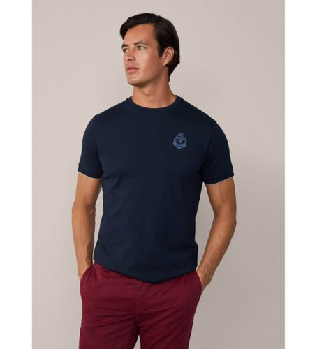 Til mænd. HM500846 Heritage Logo T-shirt navy (L), Casual, Bomuld, Korte ærmer, Blå - Hackett London - Modalova