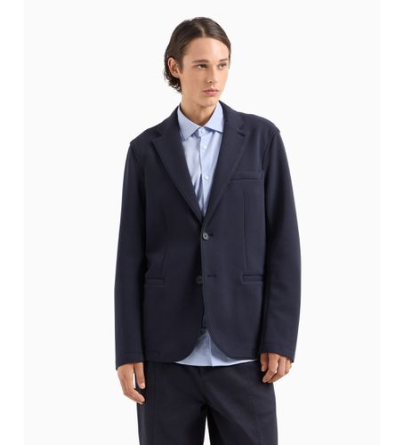 Til mænd. 6DZGJAZJNKZ1510 Blazer i navy poly pique (L), Casual, Bomuld, Blå - Armani Exchange - Modalova